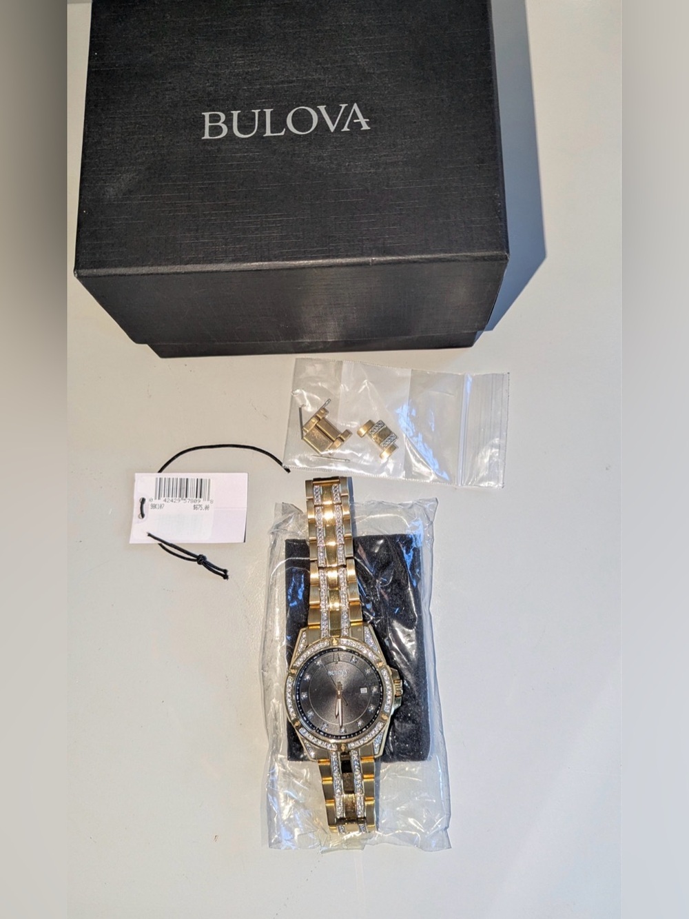 Bulova Men’s Watch 98K107 Diamond Accents On Back Dial